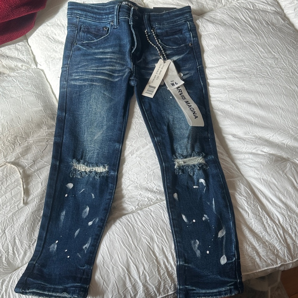 NWT Purple Brand Jeans Inspired Distressed Blue Jeans | 5T 6T 4T 3T
